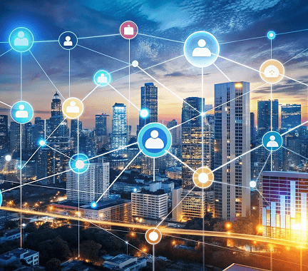 Professional network visualization